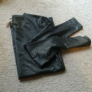 Black shimmer sparkly long sleeve banana republic